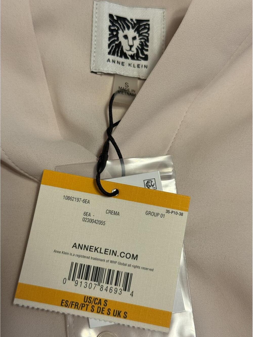 NWT Anne Klein Crema Popover Tunic Blouse Long Sleeve Women's Small - Picture 3 of 7